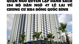 Quận Ngô Quyền lập danh sách 194 hộ dân tại 47 Lê Lai về chung cư HH4 