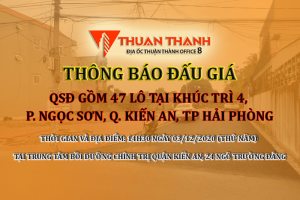 Thông báo đấu giá 47 lô đất tại Khúc Trì, Kiến An, Hải Phòng
